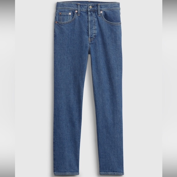 High Rise Straight Leg Jeans Long Inseam - Picture 2 of 12